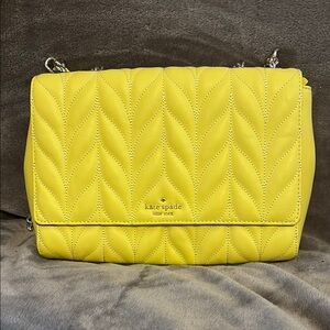 Kate Spade Yellow Quilted Shoulder Bag